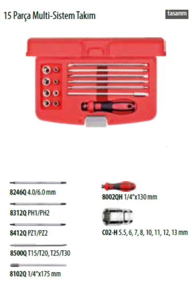 CETA FORM 15 Parça Multi-sistem Takım - Resim 2