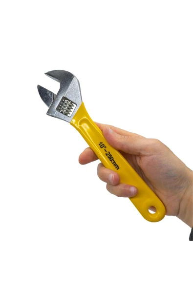 dorf 3'lü Kurbağacık Seti İngiliz Anahtar Seti Ayarlanabilir Anahtar Kaliteli 300mm - 250mm - 200mm - Resim 4