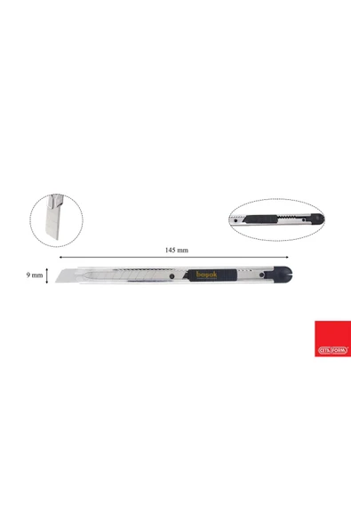 CETA FORM J46sl Slim9 Çelik Gövde Maket Bıçağı - 9 Mm - Resim 2