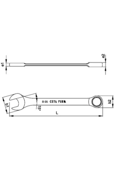 CETA FORM B05-18 Cırcır Kombine Anahtar 18 mm - Resim 2