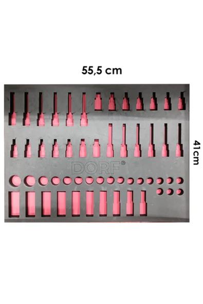 dorf 55 Parça Lokma Seti Havalı Yıldız Torx Boş Eva Seti 55,5cm x 41cm ürün görseli 1