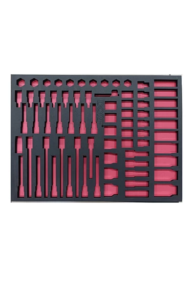 dorf Takım Arabası İç Düzenleyici Boş Eva Organizer Havalı Torx Lokma İçin 72 Adet Bölme 55,5cmx41cm - 2