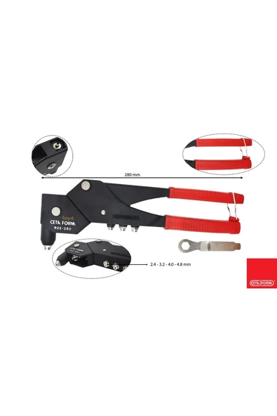 CETA FORM R02-280 Perçin Tabancası (DÖNER KAFALI) - Resim 2