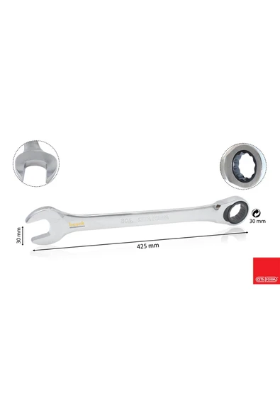 CETA FORM C-gear Cırcırlı Kombine Anahtar/düz-30mm - Resim 2