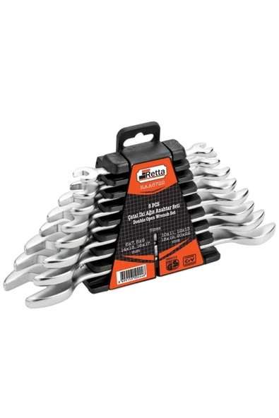 Retta Çatal İki Ağız Anahtar Setleri 8 Pcs ürün görseli 1