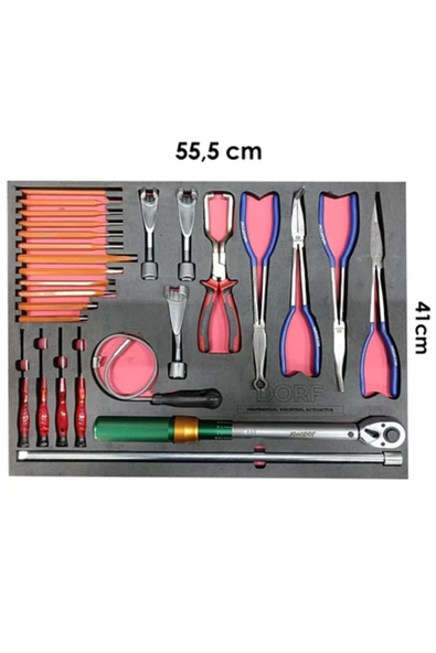 dorf 272 Parça Dolu 6 Parça Eva Seti Takım Arabası İçeriği 55,5 cm x 41 cm ürün görseli 1