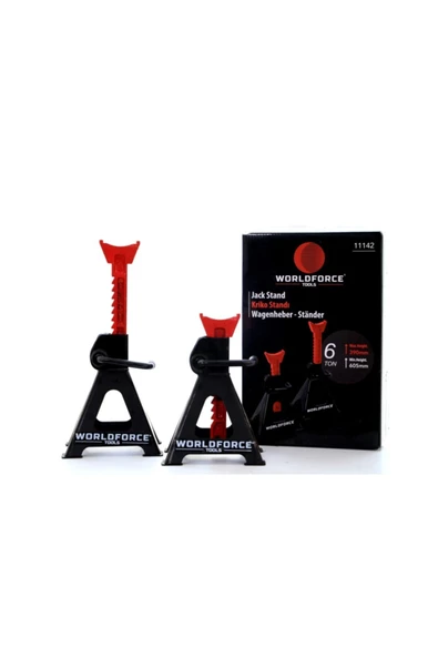 WORLDFORCE TOOLS Worldforce 6 Ton 4 Ayaklı Kriko Standı Araba Araç Sehpası 2 Adet - Resim 4