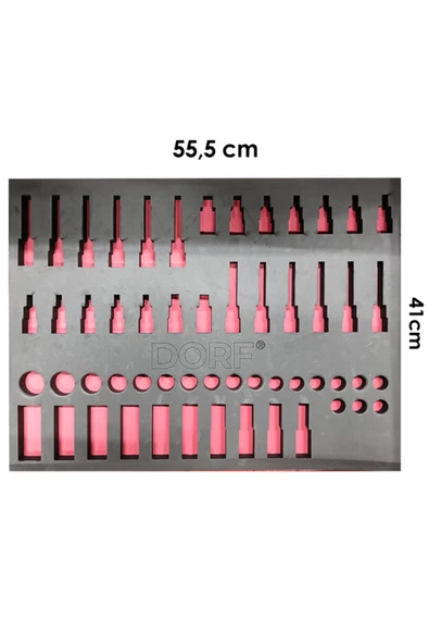 dorf Takım Arabası Içi Düzenleyici Boş Eva Seti Organizer 6'lı Set Sünger 55,5cm x 41 cm Malzemesiz - Resim 5