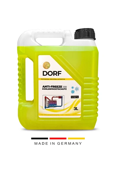 dorf Organik 3 Litre Sarı Antifriz Dört Mevsim Üstün Koruma Üretim 01/2025 ürün görseli