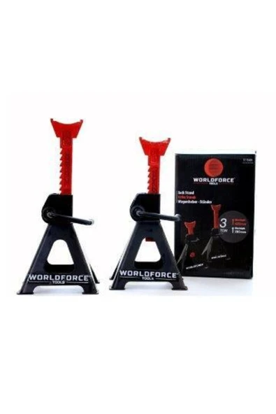 WORLDFORCE TOOLS Worldforce 3 Ton 4 Ayaklı Kriko Standı Araba Araç Sehpası 2 Adet ürün görseli 1