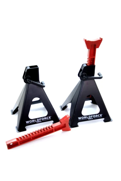 WORLDFORCE TOOLS Worldforce 6 Ton 4 Ayaklı Kriko Standı Araba Araç Sehpası 2 Adet - Resim 3