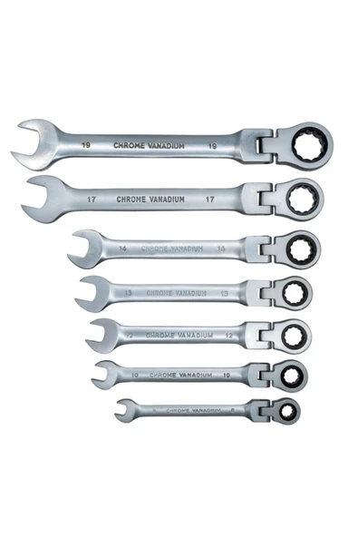 dorf 7 Parça Mafsallı Cırcır Kombine Anahtar Seti Çantalı - Resim 3