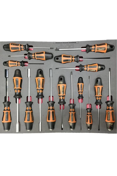 dorf 17 Parça Tornavida Seti Dolu Eva Seti Takım Arabası İçeriği 48,5cm x 35,5cm ürün görseli 1