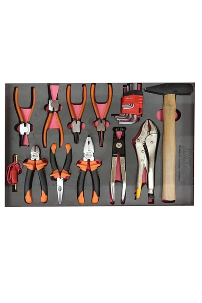 dorf 179 Parça Dolu Takım Arabası 5 Çekmeceli Profesyonel Atölyelere Özel Takım Arabası - Resim 5