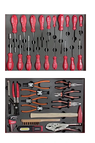 dorf 220 Parça Dolu Takım Arabası Alet Setleri 5 Çekmece - Resim 3