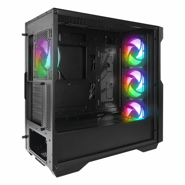 Rampage Cruiser V1 USB 3.2 RGB eATX Mid Tower Siyah Kasa - Resim 6