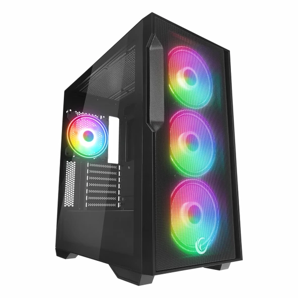 Rampage Cruiser V1 USB 3.2 RGB eATX Mid Tower Siyah Kasa ürün görseli 1