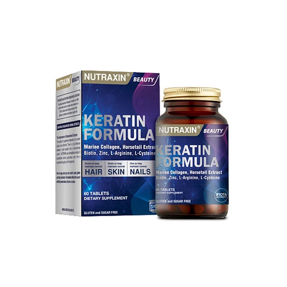 Nutraxin Keratin Formula 60 Tablet Takviye Edici Gıda ürün görseli