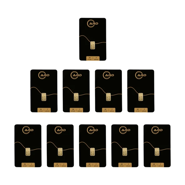 Gekas Kuyumculuk ARD 1 gr 24 Ayar Külçe Altın 10 Adet ürün görseli