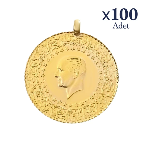 Gekas Kuyumculuk Yeni Kulplu Ziynet Yarım Altın 100 Adet - 1