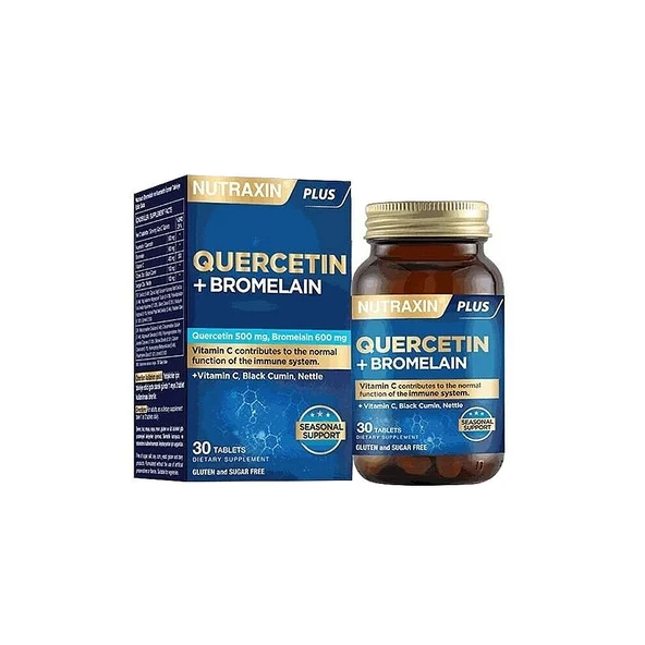 Nutraxin Quercetin + Bromelain 30 Tablet Takviye Edici Gıda ürün görseli