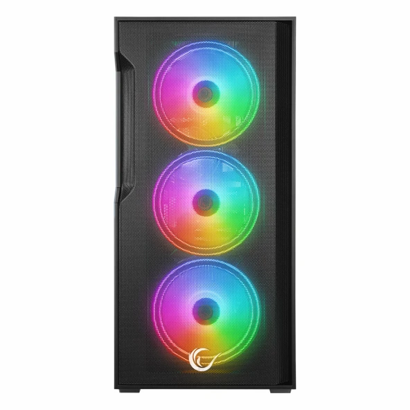 Rampage Cruiser V1 USB 3.2 RGB eATX Mid Tower Siyah Kasa - Resim 2