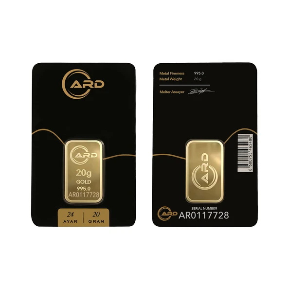 Gekas Kuyumculuk ARD 20 gr 995 24 Ayar Külçe Altın - Resim 2
