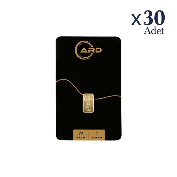 Gekas Kuyumculuk ARD 24 Ayar 30 Adet 1 gr Külçe Altın ürün görseli