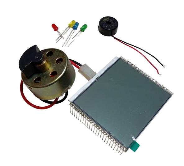 Elektrik Üreten Dinamo Motor (Parmak ile çevrilebilen) Led, Panel ve Buzzer Çalıştıran Hobi Deney Seti - Resim 3