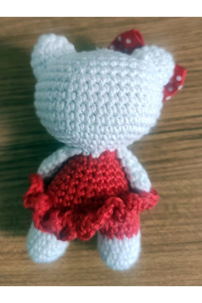 Sevimli Kedi Figürü kırmızı - 4