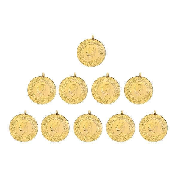 Gekas Kuyumculuk Yeni Kulplu Ziynet Çeyrek Altın 10 Adet ürün görseli