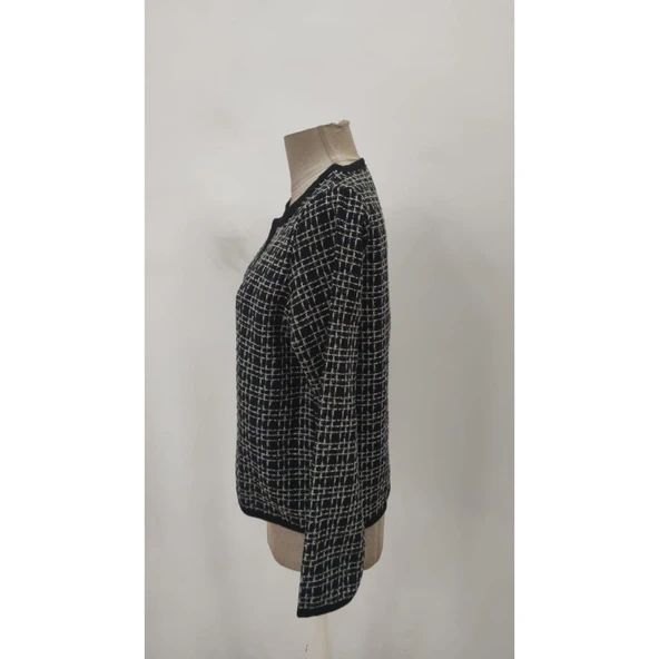 Lucky Life Kadın Uzun Kollu önü Açık şanel Kısa Ceket - 8