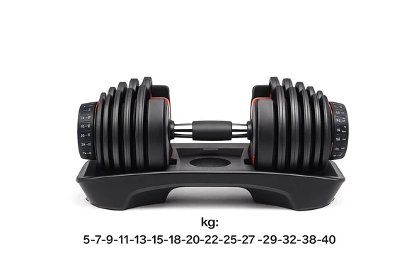 CKSpor Ayarlanabilir Dambıl  Ve Stand Seti 2 x 40 Kg Ayarlanabilir  Mekanizmalı Dambıl + Dambıl Standı - Resim 4