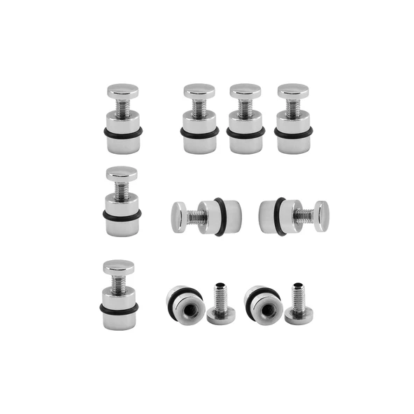 O-RİNGLİ Metal Cam Raf Tutucu (10 Adet) Krom 90-2503-01 Oringli Contalı Vidalı Metal Tutamak ürün görseli