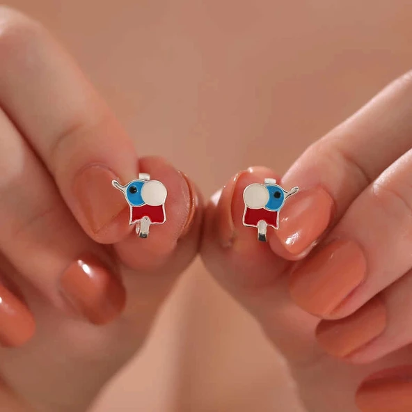 Supertrend Gümüş Fil Çocuk Küpesi - Resim 2