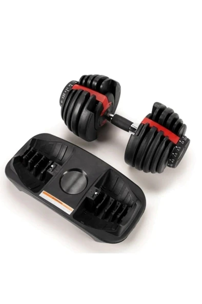 CKSpor Ayarlanabilir Dambıl  Ve Stand Seti 2 x 24 Kg Ayarlanabilir  Mekanizmalı Dambıl + Dambıl Standı - Resim 4