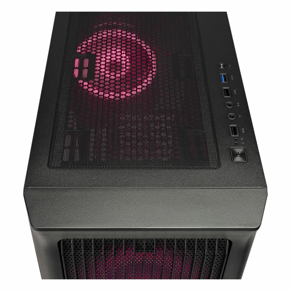 Rampage Prolix Black 650W 80+ White USB 3.2 ARGB ATX Mid Tower Siyah Kasa - Resim 3