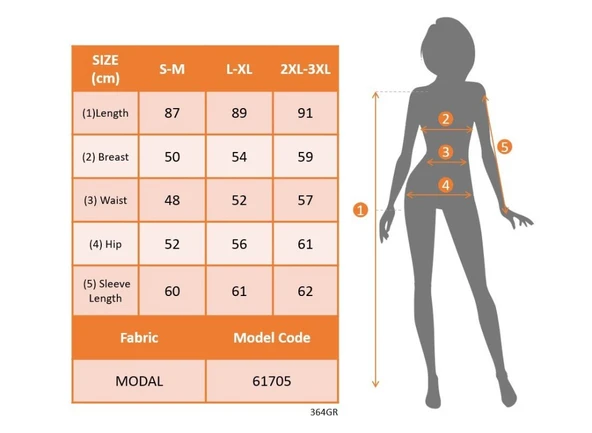 Lucky Life Kadın Uzun Kollu Yuvarlak Yaka Desenli Mini Modal Elbise - Resim 4