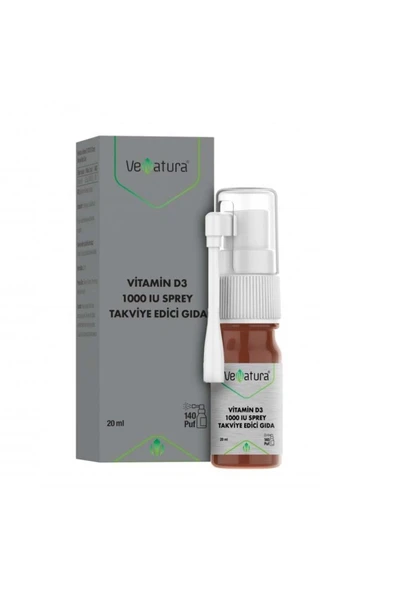 VENATURA Vitamin D3 1000 IU Sprey Takviye Edici Gıda 20ml