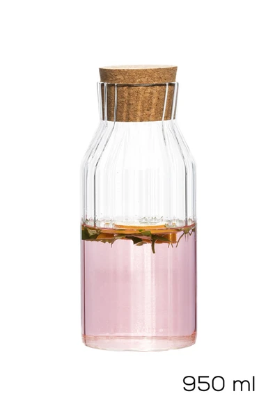 Porsima 2095 Mantar Kapaklı ve Cam Başucu Sürahisi 950ml - Resim 3