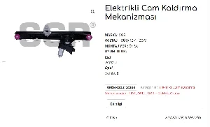 CAM KRİKOSU ELEKTRİKLİ -ÖN SOL DOBLO 3-COMBO D - SGR-24286 ürün görseli 1