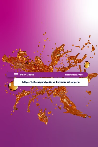 Raw Material Lugol's Solution İyot %2 Damla 30 ml - 2