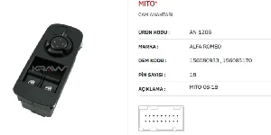 MITO 08-18 SOL İKİLİ + AYNA AYAR - MCAR-AN1208 ürün görseli 1