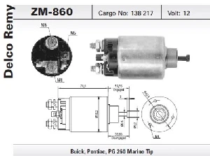 MARŞ OTOMATİĞİ-DT-12V-CHEVROLET/JEEP CHEROKEE/CADILLAC/GMC 3DELIK CIAVATALI (111)-10475646-654 - ZM-860 ürün görseli