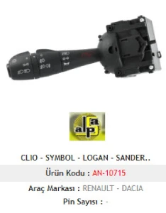 FAR KOLU-SİSLİ CLIO IV - SYMBOL - DUSTER - LODGY  8201 167 988 - MCAR-AN10715 - 1