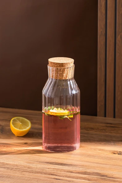 Porsima 2095 Mantar Kapaklı ve Cam Başucu Sürahisi 950ml ürün görseli 1