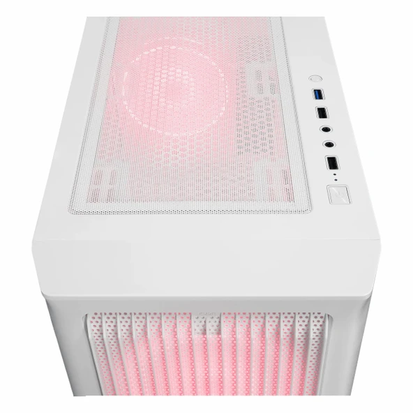 Rampage Prolix White 650W 80+ White USB 3.2 ARGB ATX Mid Tower Beyaz Kasa - Resim 3
