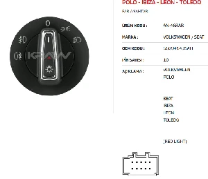CAN ANAHTARI>POLO - IBIZA - LEON - TOLEDO FAR ANAH. - ÇİFT SİS - MCAR-AN468AR ürün görseli 1