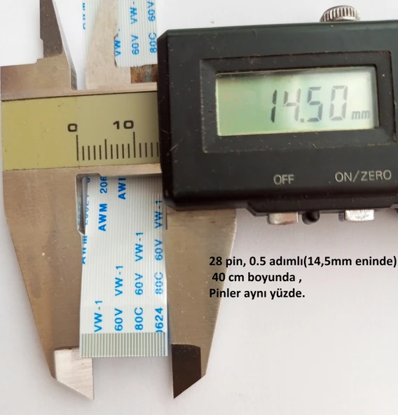 Awm 20624 80c 60v Vw-1 Flex Kablo 28 Pin 40cm 28-0.5-40B - Resim 2