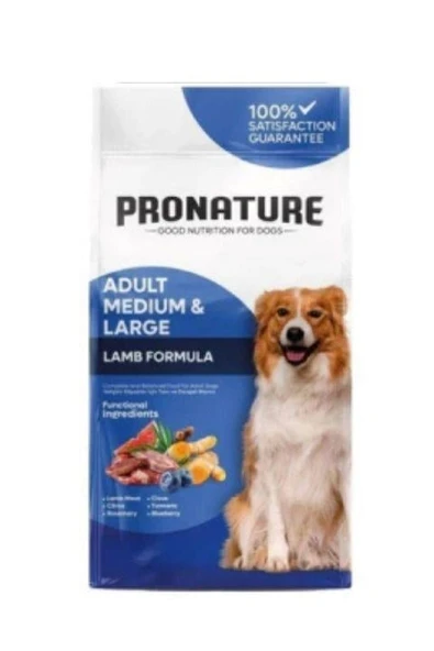 Pronature Daily Protect Kuzu Etli Orta ve Büyük Irk Yetişkin Köpek Maması 12Kg ürün görseli 1